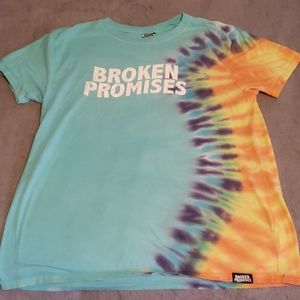 Light Blue Broken Promises Tie Dye T-Shirt -Zumiez